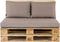 Madison Rugkussen Lounge Panama Taupe - 60 x 40cm