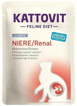 Kattovit - Feline Diet Pouch Kidney/Renal Multipack 12x85g (verpakking van 5) - 4 smaken in een verpakking van 5