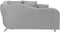 MERI - Chaise longue - Licht Grijs - Rechterzijde - Fluweel