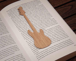 Boekenlegger Bass Gitaar Eiken.