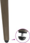 vidaXL - Salontafelpoten - conische - vorm - 4 - st - 42-43 - cm - staal - naturel
