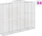 vidaXL - Schanskorven - 4 - st - gewelfd - 300x50x220/240 - cm - ijzer