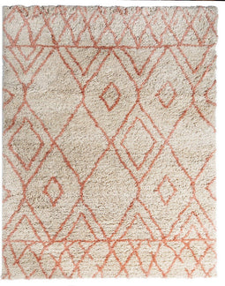 Furntastik Paredes Karpet, 160x230 cm, naturel/roze