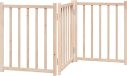 vidaXL - Hondenhek - inklapbaar - 3 - panelen - 150 - cm - massief - vurenhout