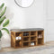 vidaXL - Schoenenbank - 102x32x50 - cm - bewerkt - hout - artisanaal - eikenkleur