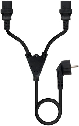 Nanocable 10.22.0100 - Kabel - Geaarde stekkers (F type) - Zwart
