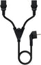 Nanocable 10.22.0100 - Kabel - Geaarde stekkers (F type) - Zwart
