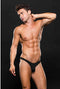 Envy - Microfiber Lowrise Zip Thong M/L Black
