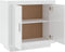 vidaXL - Dressoir - 80x40x75 - cm - bewerkt - hout - hoogglans - wit
