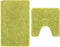 vidaXL - 2-delige - badmatset - Groen - Polypropeen - Antislip