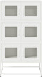 vidaXL - Hoge - kast - 68x39x123 - cm - staal - wit