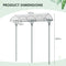 Coast Plantenklimrek - PVC Overkapping - 246 cm Hoog - Zwart/Wit
