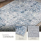 tectake® Vintage Design Vloerkleed Amara - Laagpolig - Wasbaar - 160cm x 230cm - blauw