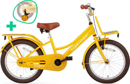 Supersuper Cooper Bamboo - Kinderfiets - Meisjesfiets - 18 inch - Geel