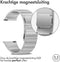 Selencia Stalen magnetisch 20 mm bandje - Geschikt voor Samsung Galaxy Watch 6 (Classic) / 5 (Pro) / 4 (Classic) / 3 – Garmin Venu / 2 plus / Sq - Forerunner 245 / 55 - Zilver