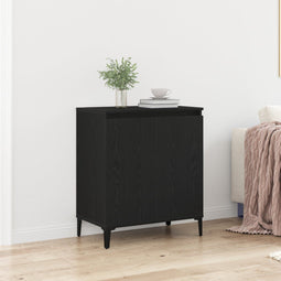 vidaXL - Sideboard - Zwart - eiken - Gegentificeerd - hout - 60 - x - 35 - x - 70 - cm