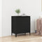 vidaXL - Sideboard - Zwart - eiken - Gegentificeerd - hout - 60 - x - 35 - x - 70 - cm