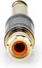 Nedis Mono-Audioadapter - 6,35 mm Male - RCA Female - Verguld - Recht - Metaal - Metaal - 1 Stuks - Doos