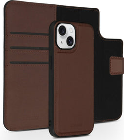 Accezz Hoesje Geschikt voor iPhone 15 Hoesje Met Pasjeshouder - Accezz Premium Leather 2 in 1 Wallet Bookcase - Bruin