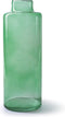 Jodeco Bloemenvaas Willem - transparant groen glas - 11,5 x 32 cm - fles vorm vaas