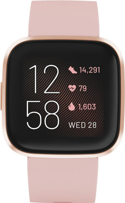 Fitbit Versa 2 - Smartwatch - Spraakbediening en muziekopslag - Rosé Goud