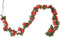 Kerstslingers met bloemen 6 st 250 cm lente rood