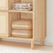 SoBuy FSB87-N - Dressoir - Houten Buffetkast 2 Schuifdeuren Wieltjes - Naturel