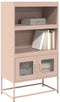 vidaXL - Hoge - kast - 68x39x123 - cm - staal - roze