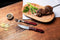 Di Solle Sollewood Jumbo BBQ set 4 delig 2 messen en 2 vorken in doos RVS duurzaam houtcomposiet