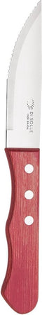 Di Solle Sollewood Jumbo Steakmes 12 cm - Duurzaam Houtcomposiet - Hoogglans RVS