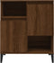 vidaXL - Dressoir - 60x35x70 - cm - bewerkt - hout - bruin - eikenkleur