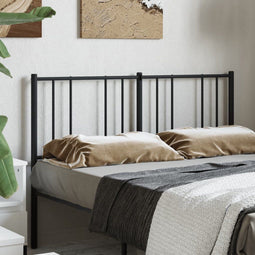 vidaXL - Hoofdbord - 135 - cm - metaal - zwart