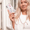 iMoshion Hoesje Geschikt voor iPhone 12 Pro / 12 Hoesje Met Koord - iMoshion Design Hoesje met Koord - Roze / Transparant / Blossom Watercolor