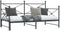 vidaXL - Slaapbank - onderschuifbed - zonder - matras - 107x203 - cm - staal - zwart
