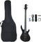 vidaXL - Basgitaar - voor - beginners - elektrisch - met - tas - 4/4 - 46