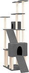 vidaXL - Kattenmeubel - met - sisal - krabpalen - 190 - cm - donkergrijs