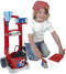 Klein Toys Vileda - schoonmaaktrolley - incl. vloerwisser emmer bezem stoffer en blik - rood blauw