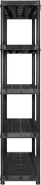 vidaXL - Opbergrek - 5-laags - 340x40x185 - cm - kunststof - zwart