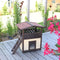 Kerbl DeLuxe - Kattenhuis - 4-seizoenen verwarmd - 88x57x77 cm - donkerbruin