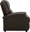 vidaXL Fauteuil verstelbaar stof donkerbruin