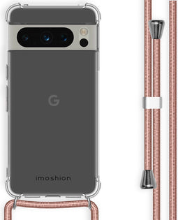 iMoshion Hoesje Geschikt voor Google Pixel 8 Pro Hoesje Met Koord - iMoshion Backcover met koord - Rosé Goud