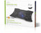 Nedis NBCR101BK - Koelstandaard voor notebooks tot 17 inch - Stille ventilator 12,5 cm