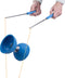 Diabolo rubber met metalen stokjes blauw