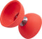 Diabolo rubber met metalen stokjes fluor rood