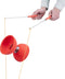 Diabolo rubber met metalen stokjes fluor rood