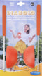 Diabolo rubber met metalen stokjes fluor rood