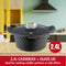 Diamond Line Die Cast Kookpan- 20cm (2.4L) - Minder Olie, Meer Kookgemak - Vaatwasserbestendig - Marmeren Coating, Diamantvorm - Inductie - 35% Energiebesparing - Geschikt voor Inductie, Gas, Keramiek, Elektrisch