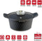 Diamond Line Die Cast Kookpan- 20cm (2.4L) - Minder Olie, Meer Kookgemak - Vaatwasserbestendig - Marmeren Coating, Diamantvorm - Inductie - 35% Energiebesparing - Geschikt voor Inductie, Gas, Keramiek, Elektrisch