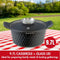 Diamond Line Die Cast Kookpan- 32cm (9.7L) - Minder Olie, Meer Kookgemak - Vaatwasserbestendig - Marmeren Coating, Diamantvorm - Inductie - 35% Energiebesparing -Geschikt voor Inductie, Gas, Keramiek, Elektrisch