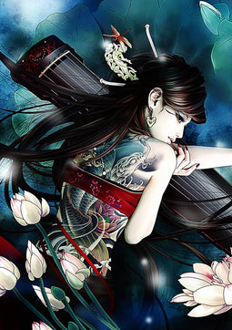 Diamond schilderij Vrouw kanon DL4050/120